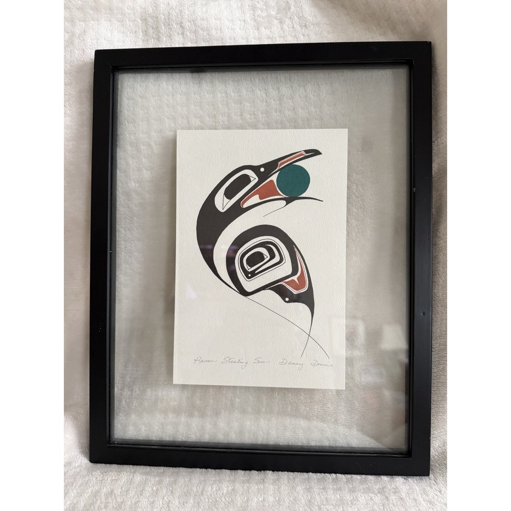 "Raven Stealing Sun" SignedPrint by Danny Dennis In Frame